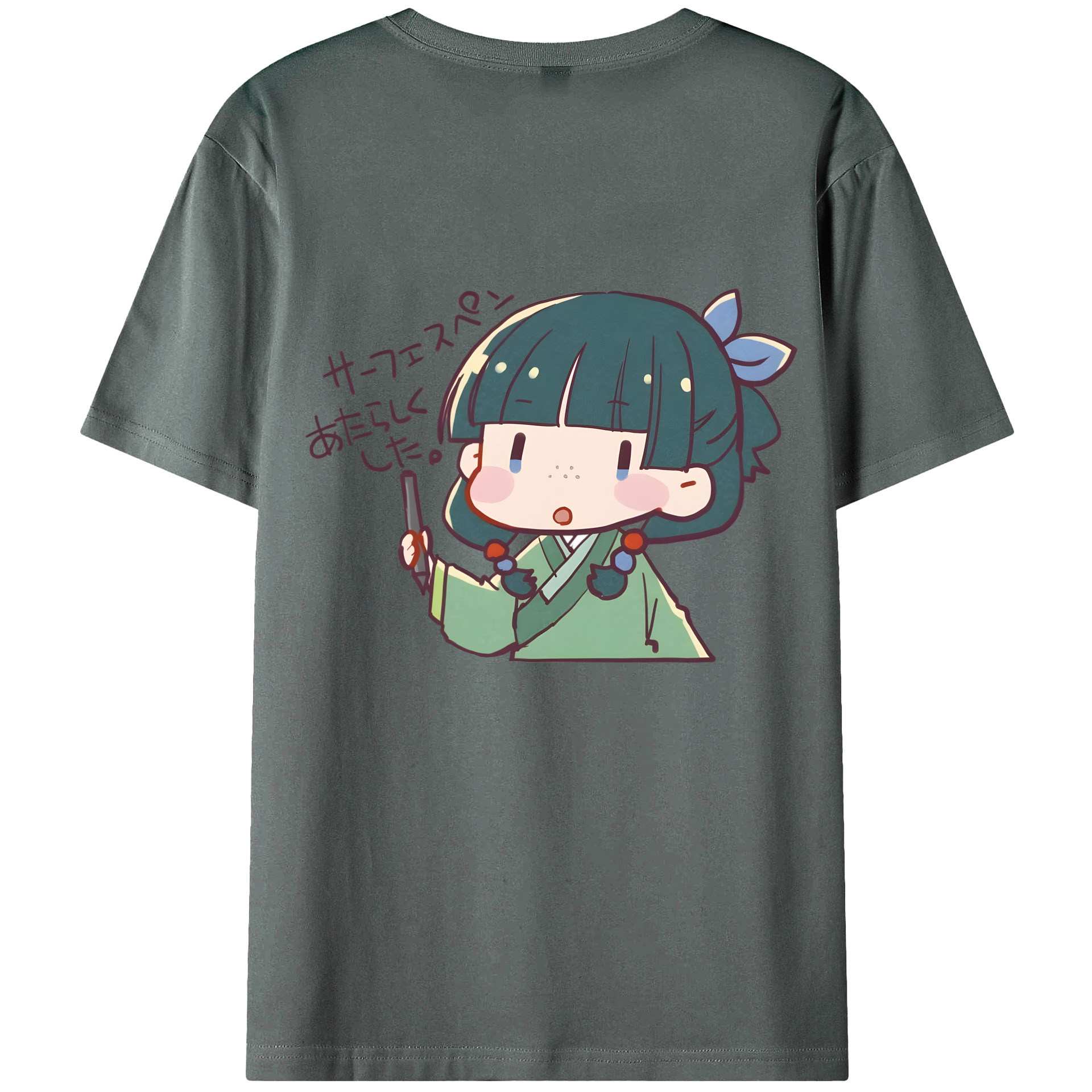 （画像用） 薬屋のひとりごと The Apothecary Diaries 綿100％ メンズ半袖Tシャツ（バックプリント） 通気性